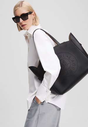 CIRCLE ZIP TOTE - Cabas - black