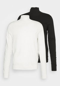 2 PACK - Strikkegenser - black/white