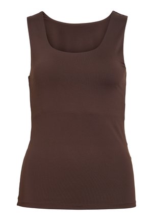 VILA, VIKENZA U NECK TANK - Top - coffee bean