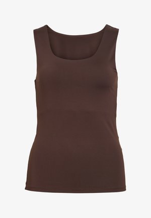 VILA, VIKENZA U NECK TANK - Top - coffee bean