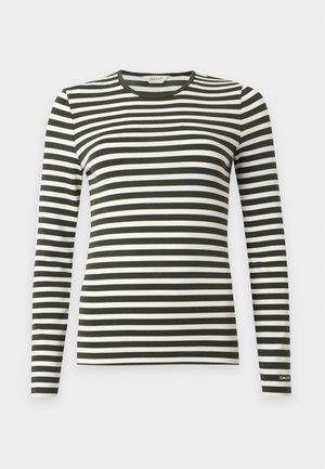 GANT, SLIM STRIPED LS T-SHIRT - Langærmet T-shirt - mossy green