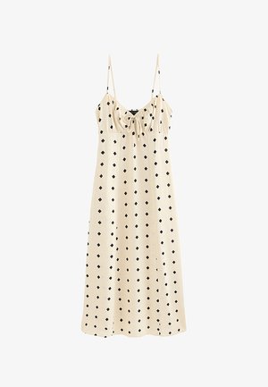 New Look, DIAMOND SPOT STRAPPY MIDI DRESS - Vestito casual - off white