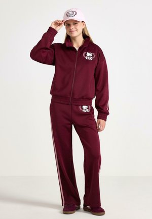 Lindex, LINDEX HELLO KITTY CROPPED VCT JACKET LINDEX - Sweater met rits - dark dusty red
