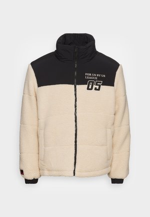 VARSITY PUFFER JACKET UNISEX - Winter jacket - off white/black
