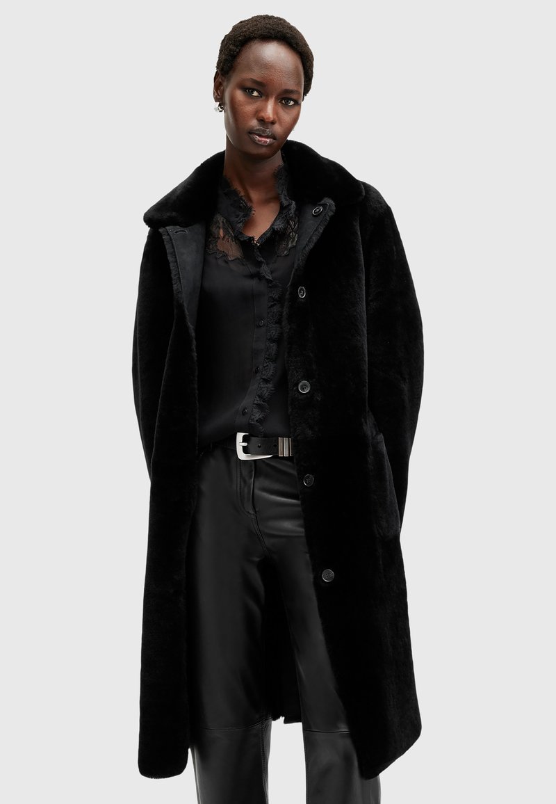 AllSaints SERRA SHEARLING  - Cappotto invernale - black