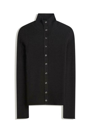 WITH HOOK-AND-EYE FASTENINGS  - Strickjacke - black