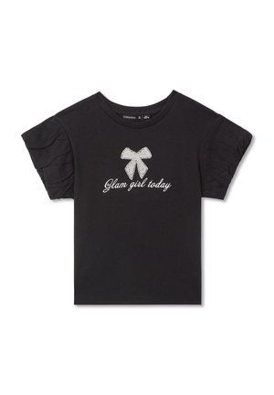 PATCH STRASS - T-shirt con stampa - nero
