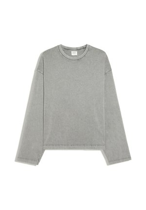 Bershka, LONG SLEEVE BOXY FIT - T-SHIRT - Longsleeve - grey