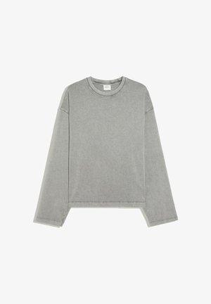 Bershka, LONG SLEEVE BOXY FIT - T-SHIRT - Longsleeve - grey