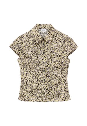 & OTHER STORIES, & OTHER STORIES TIE-BACK SHIRT - Blusa - black yellow