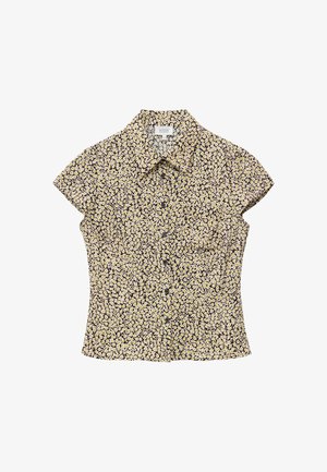 & OTHER STORIES, & OTHER STORIES TIE-BACK SHIRT - Chemisier - black yellow
