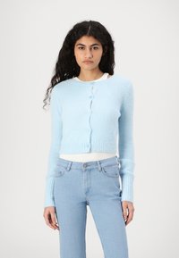 BDG Urban Outfitters CROPPED CARDIGAN - Adīta jaka - light blue