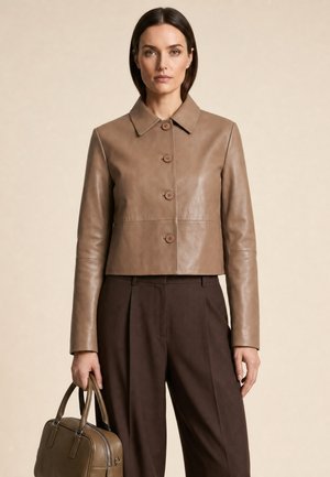 Ricano, Leren jas - taupe