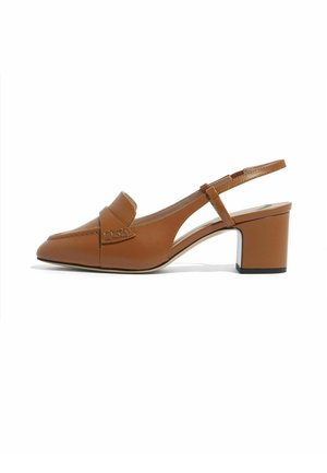 Klassieke pumps - cognac calf