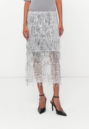 SEQUOIA SKIRT - sukňa v tvare A - silver