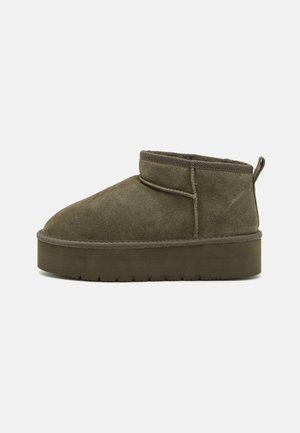 Even&Odd LEATHER - Ankle boots - khaki