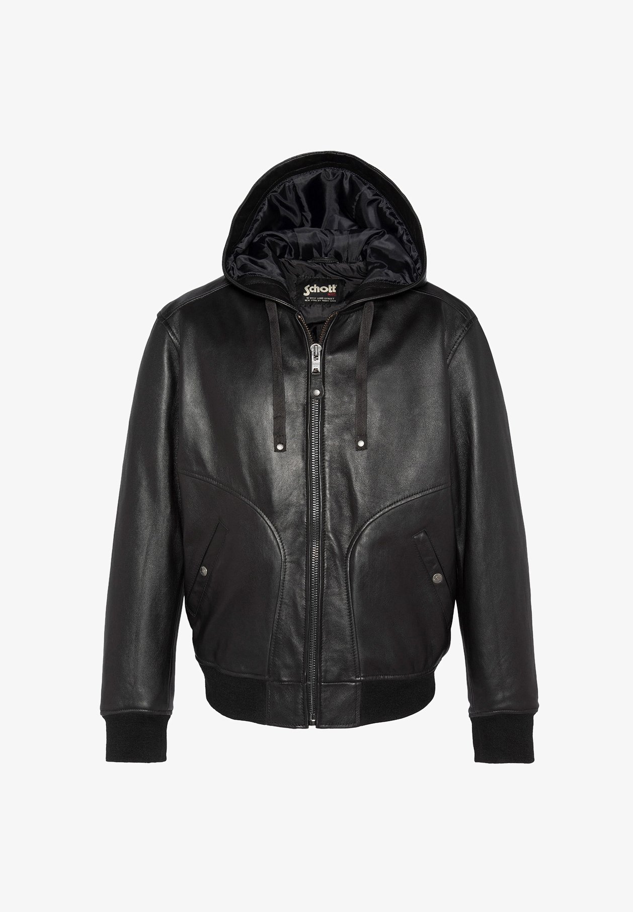 Schott Zalando Herren Lederjacke Schott Lederjacke Gris Foncé/grau