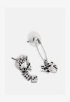 FLAMING SKULL AND DICE UNISEX - Auskari - silver-colored