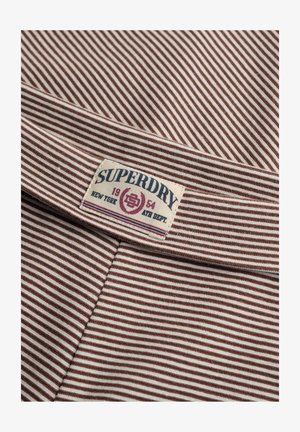 Superdry & Co, SUPERDRY ATHLETIC ESSENTIALS STRIPE JERSEY TROUSERS.. - Bukser - chestnut brown stripe