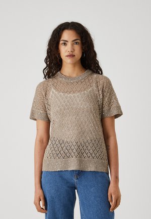 VMLEILANI STITCH O NECK  - Apdrukāts T-krekls - moon rock/silver