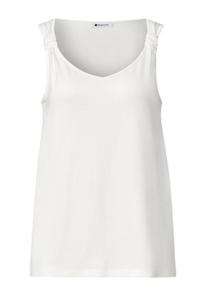 Street One, TOP MIT V-NECK UND KNOTENDETAIL - Top - off white