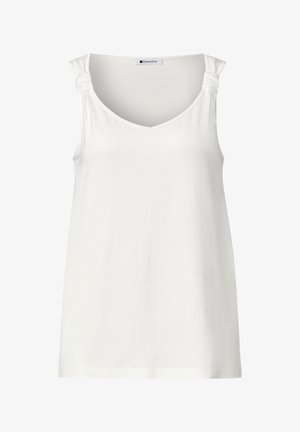 Street One, TOP MIT V-NECK UND KNOTENDETAIL - Top - off white