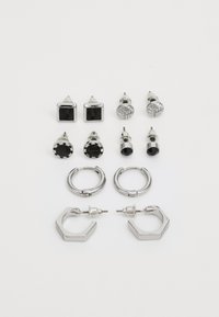 6 PACK - Pendientes - silver-coloured/black