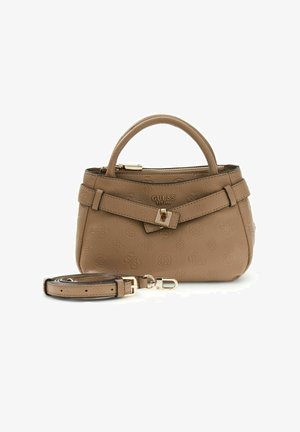 Guess, ELLA LOGO MINI SATCHEL - Sac à main - beige logo