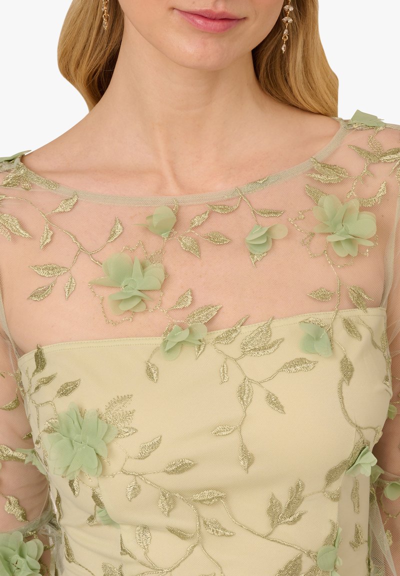 Adrianna Papell FLORAL EMBROIDERY SHEATH - Cocktail dress / Party dress -  sage multi/light green - Zalando