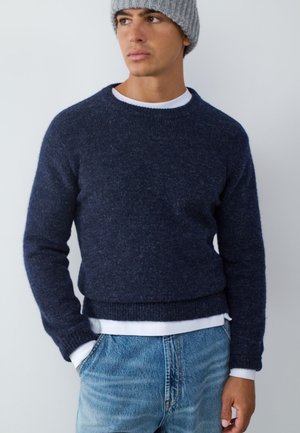 Balmohk, Thick Crew Neck Jumper - Svetrík - navy blue