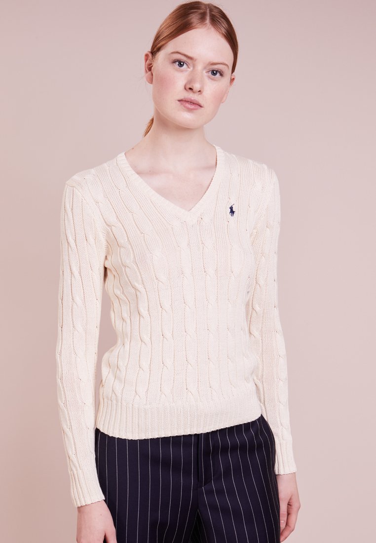 Ralph lauren white v neck jumper Clearance