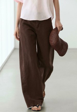 Massimo Dutti Jeans Relaxed Fit - mottled dark brown