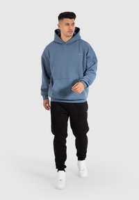 Smilodox DAWSON OVERSIZED HOODIE - Felpa con cappuccio - blau