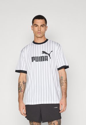 STRIPED - Print T-shirt - white