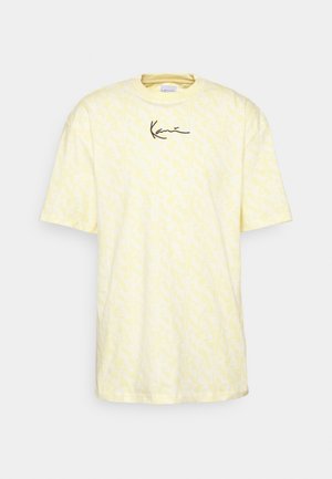SMALL SIGNATURE LOGO TEE UNISEX - Print T-shirt - light yellow