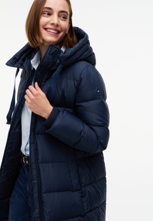 Tommy Hilfiger, DOWN DRAWSTRING HOODED COAT - Пухено палто - dark blue