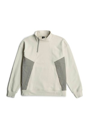 G-STAR, FABRIC MIX HALF ZIP SWEATER - Sweatshirt - whitebait