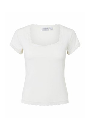 Pieces, SHORT SLEEVED TOP PCFIFFI - T-shirt imprimé - cloud dancer