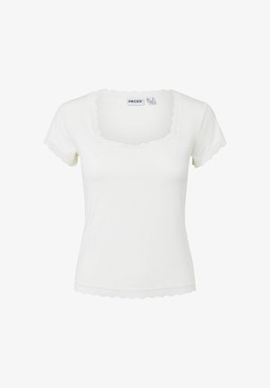 Pieces, SHORT SLEEVED TOP PCFIFFI - T-shirt imprimé - cloud dancer