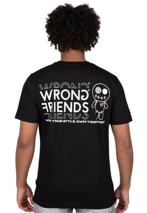 Wrong Friends VICHY - Print T-shirt - black