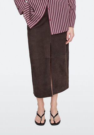 Massimo Dutti MID-HEEL WITH TOE DIVIDER - Zehentrenner - black