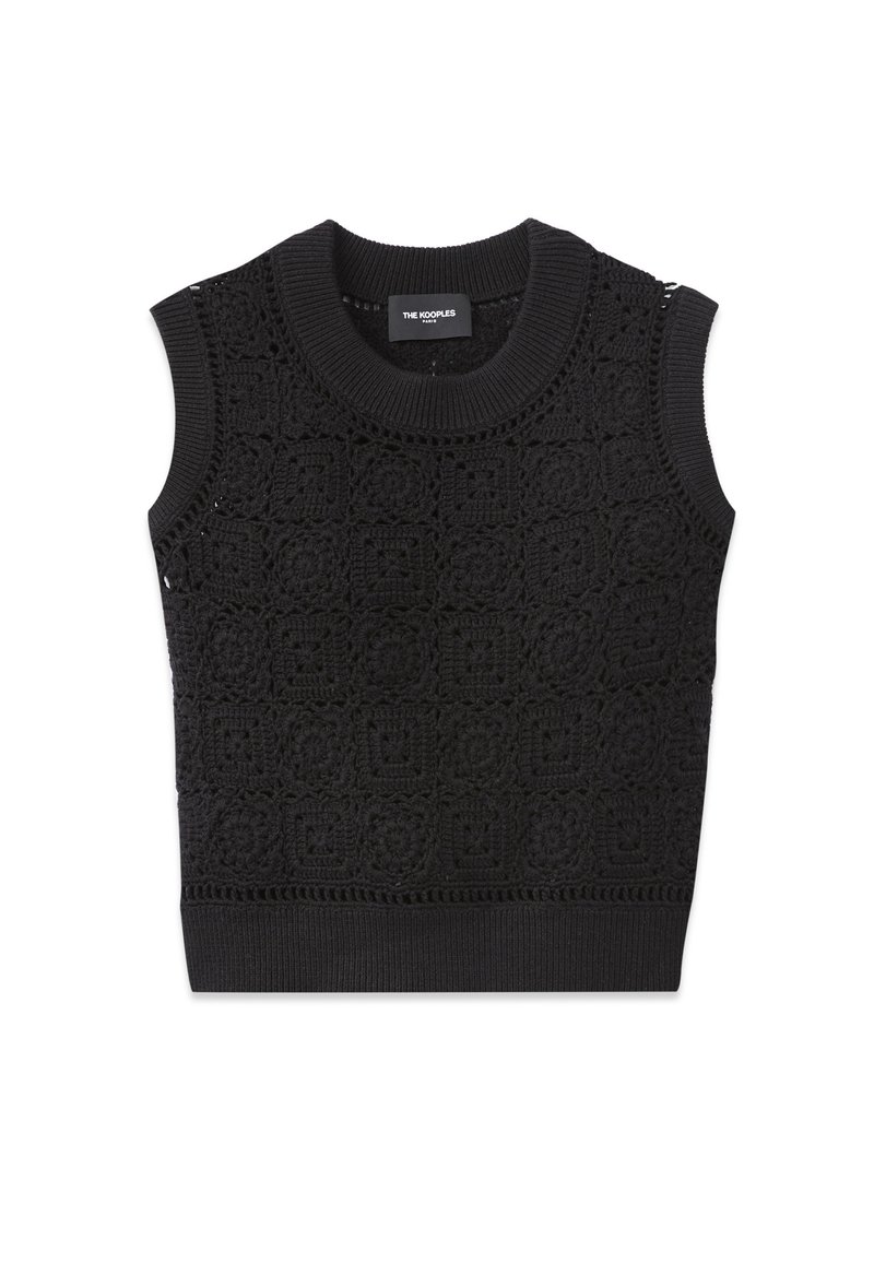 Damen Bekleidung | The Kooples SANS MANCHES EFFET CROCHET Top black/schwarz - QR87197 Damen Bekleidung | The Kooples SANS MANCHES EFFET CROCHET Top black/schwarz - QR87197