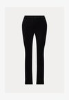 STRETCH VELVET CROPPED PANT - Kalhoty - black