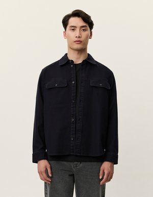 LUCIANO STRUCTURED OVERSHIRT - Skjorte - black