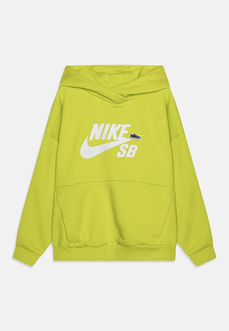 Nike SB ICON UNISEX - Džemperis ar kapuci - bright cactus/white