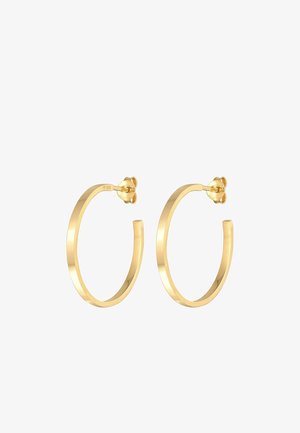 Kuldseid kõrvaklisiatest, millel on sile pind, ümar kuju ja kindel kinnituse disain. Valmistatud vastupidavast metallist igapäevaseks kandmiseks.