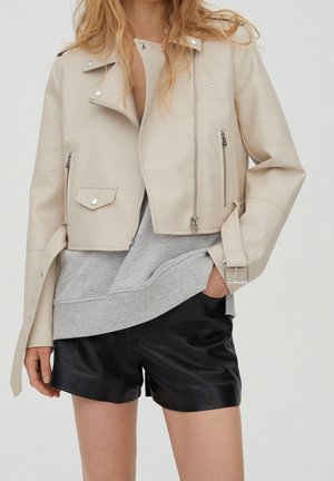 Veste en similicuir - beige