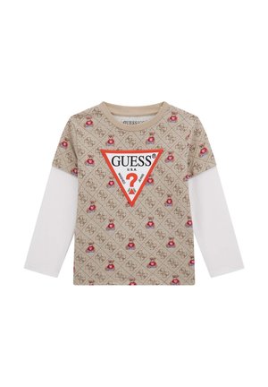 MIT ALLOVER-PRINT - Tops ar garām piedurknēm - beige