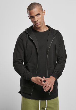 TERRY - Zip-up sweatshirt - black