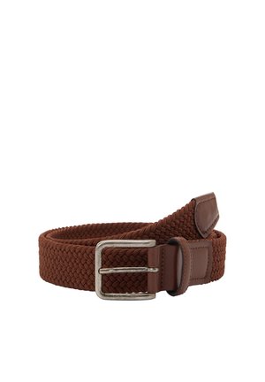 Braided belt - cognac